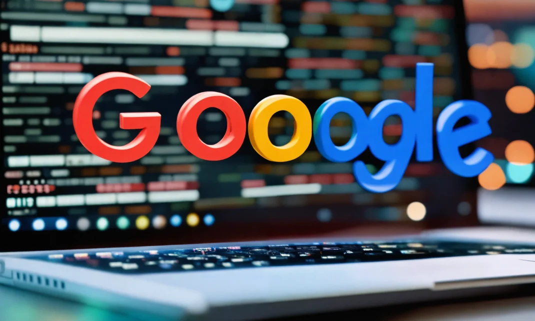 Ein Computerbildschirm mit einer Google-Suchleiste im Fokus