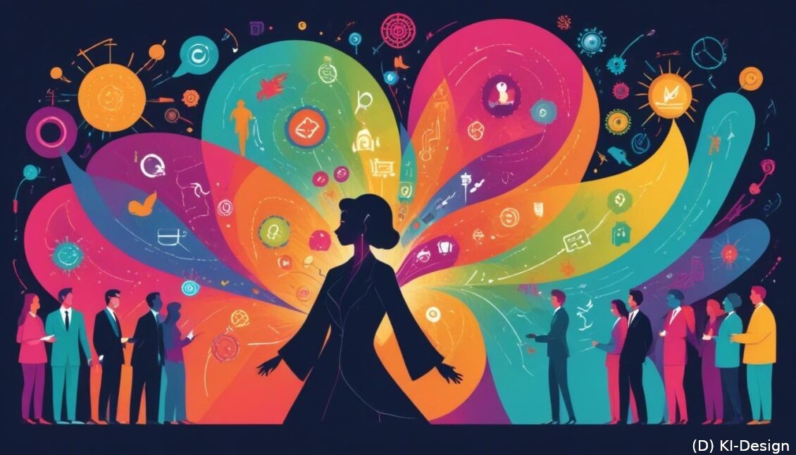 Erfolgreiches Change Management: Kommunikation und Gemeinschaft als Schlüssel zur inspirierenden Unternehmenskultur.