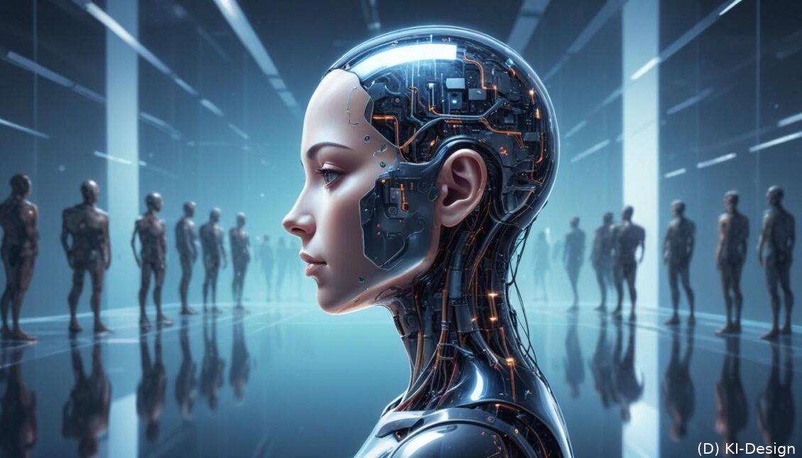 Künstliche Intelligenz: Reflexion menschlicher Werte und Verantwortung für eine ethische Zukunft.